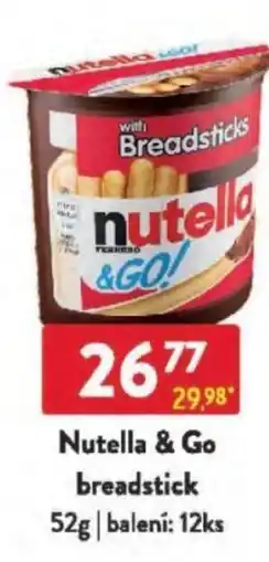 Qanto Nutella & Go breadstick nabídka