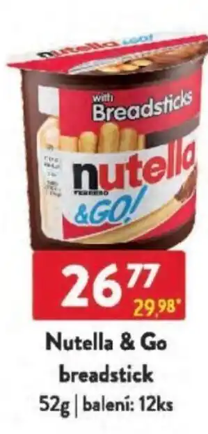 Qanto Nutella & Go breadstick nabídka