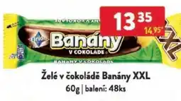 Qanto Želé v čokoládě Banány XXL nabídka