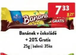 Qanto Banánek v čokoládě + 20% Gratis nabídka