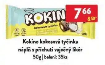 Qanto Kokino kokosová tyčinka náplň s příchutí vaječný likér nabídka