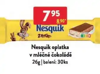 Qanto Nesquik oplatka v mléčné čokoládě nabídka
