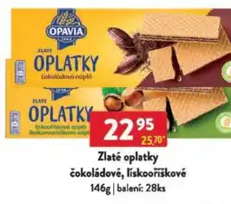 Qanto Zlaté oplatky čokoládové, lískooříškové nabídka