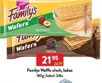 Qanto Familys Waffle ořech, kakao nabídka