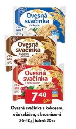 Qanto Ovesná svačinka s kokosem, s čokoládou, s brusnicemi nabídka
