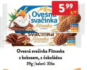 Qanto Ovesná svačinka Fitneska s kokosem, s čokoládou nabídka