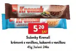 Qanto Sušenky Kremali krémové s vanilkou, kakaové s vanilkou nabídka