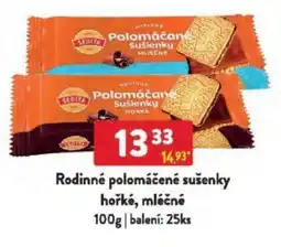 Qanto Rodinné polomáčené sušenky hořké, mléčné nabídka