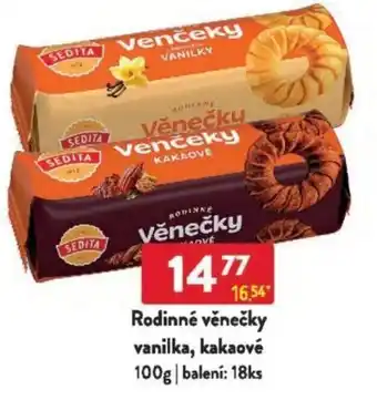 Qanto Rodinné věnečky vanilka, kakaové nabídka