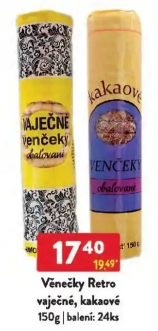 Qanto Věnečky Retro vaječné, kakaové nabídka