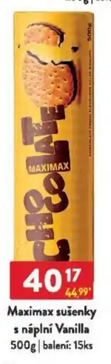 Qanto Maximax sušenky s náplní Vanilla nabídka
