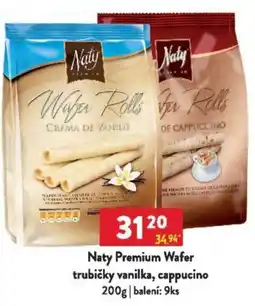 Qanto Naty Premium Wafer trubičky vanilka, cappucino nabídka