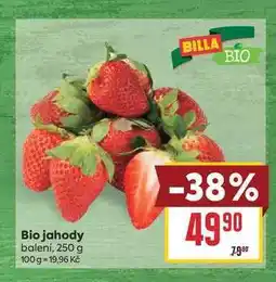 Billa Bio jahody balení nabídka