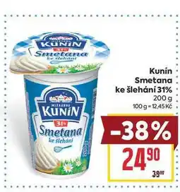 Billa Kunín Smetana ke šlehání 31% nabídka