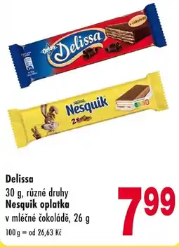 Qanto Delissa Nesquik oplatka nabídka