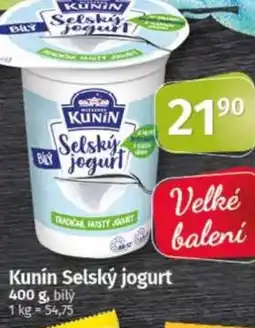 COOP TIP Kunín Selský jogurt nabídka