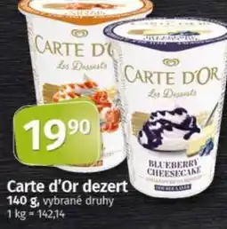 COOP TIP Carte d'Or dezert nabídka