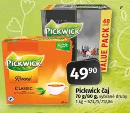COOP TIP Pickwick čaj nabídka