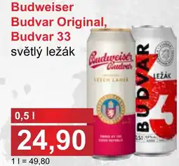 PLUS JIP Budweiser Budvar Original, Budvar 33 nabídka