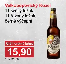 PLUS JIP Velkopopovický Kozel nabídka