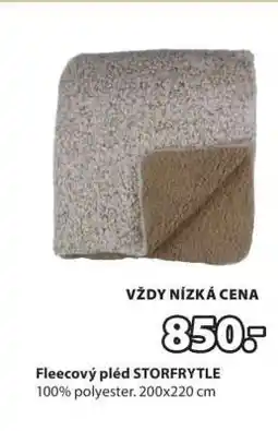 JYSK Fleecový pléd STORFRYTLE nabídka