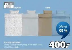 JYSK KREPOVÁ POVLEČENÍ nabídka