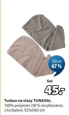 JYSK TURBAN NA VLASY TUNADAL nabídka