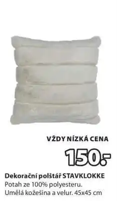 JYSK DEKORAČNÍ POLŠTÁŘ STAVKLOKKE nabídka