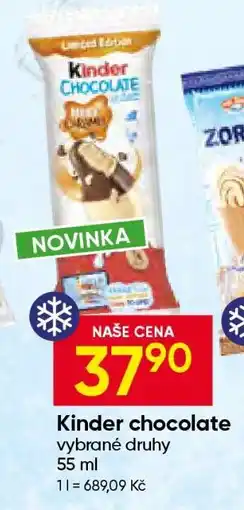 Hruška Kinder Chocolate nabídka