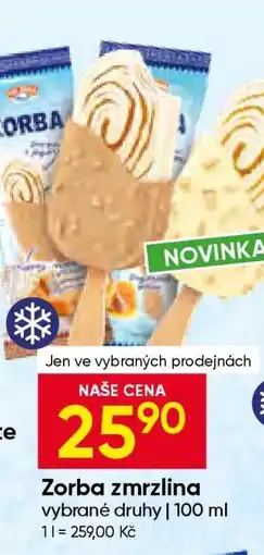Hruška Zorba zmrzlina nabídka