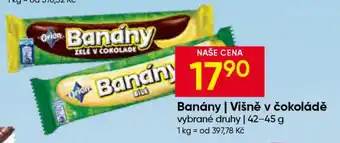 Hruška Banány/višně v čokoládě nabídka