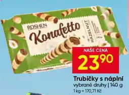Hruška Trubičky s náplní nabídka