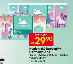 Hruška Hygienické kapesníky Harmony Dino nabídka
