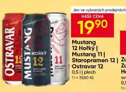 Hruška Mustang 12 Hořký Mustang 11 Staropramen 12 Ostravar 12 nabídka
