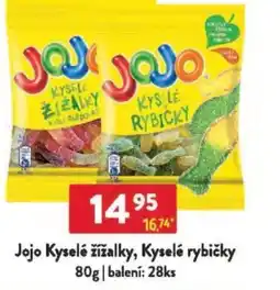 Qanto Jojo Kyselé žížalky, Kyselé rybičky nabídka