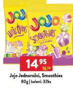 Qanto Jojo Jednorožci, Smoothies nabídka