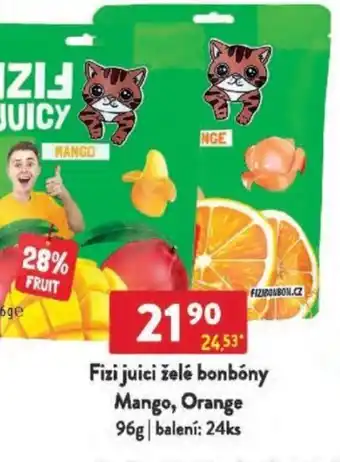 Qanto Fizi juici želé bonbóny Mango, Orange nabídka