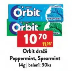 Qanto Orbit dražé Peppermint, Spearmint nabídka