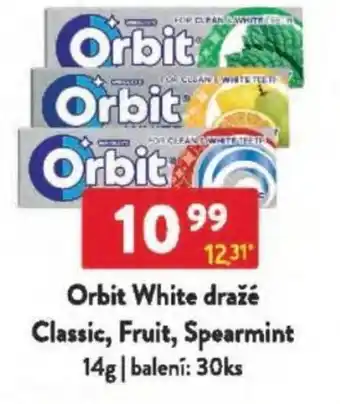 Qanto Orbit White draže Classic, Fruit, Spearmint nabídka
