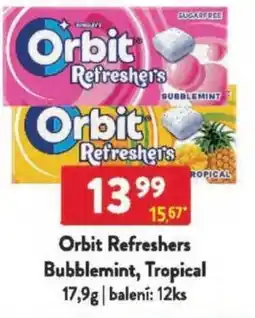 Qanto Orbit Refreshers Bubblemint, Tropical nabídka