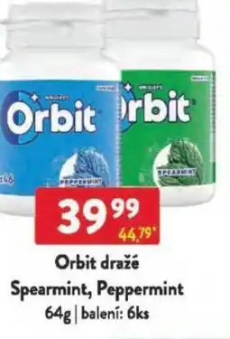 Qanto Orbit dražé Spearmint, Peppermint nabídka
