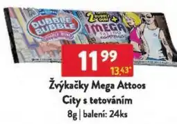 Qanto Žvýkačky Mega Attoos City s tetováním nabídka