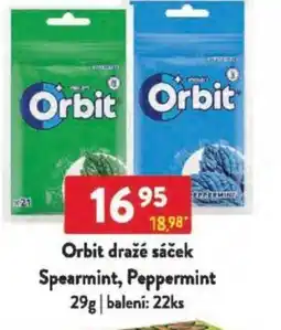 Qanto Orbit dražé sáček Spearmint, Peppermint nabídka