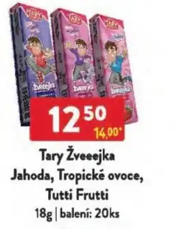 Qanto Tary Žveeejka Jahoda, Tropické ovoce, Tutti Frutti nabídka