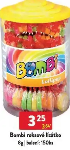 Qanto Bombi roksové lízátko nabídka
