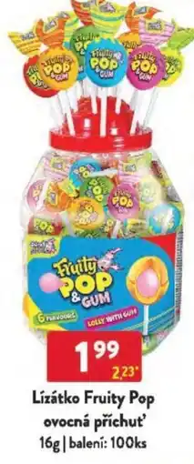 Qanto Lízátko Fruity Pop ovocná příchuť' nabídka