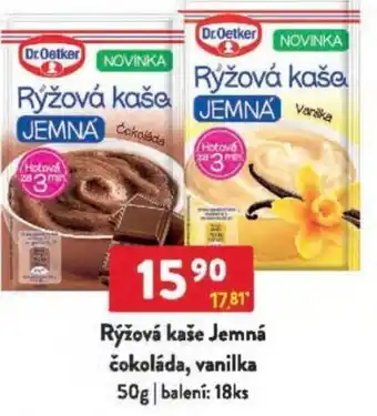 Qanto Dr.Oetker Rýžová kaše Jemná čokoláda, vanilka nabídka