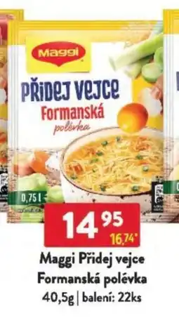 Qanto Maggi Přidej vejce Formanská polévka nabídka