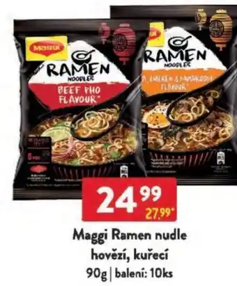 Qanto Maggi Ramen nudle hovězí, kuřecí nabídka