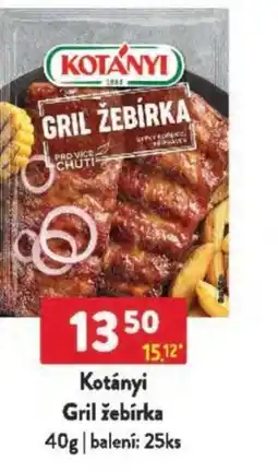 Qanto Kotányi Gril žebírka nabídka